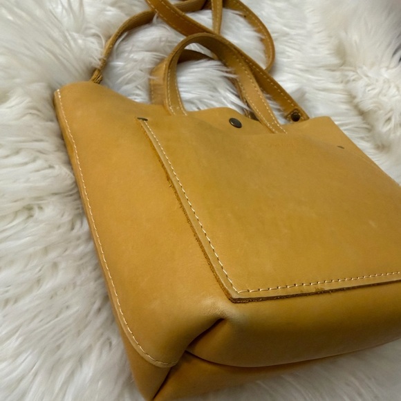 Portland Leather Mustard Crossbody Bag - Picture 3 of 6